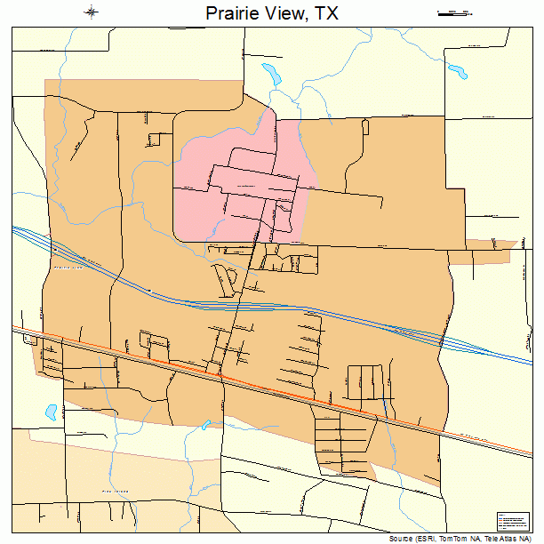 Prairie View, TX street map