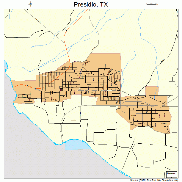 Presidio, TX street map