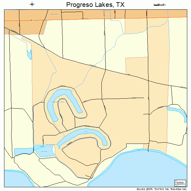 Progreso Lakes, TX street map