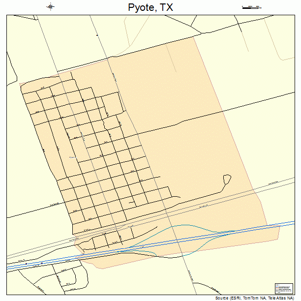 Pyote, TX street map