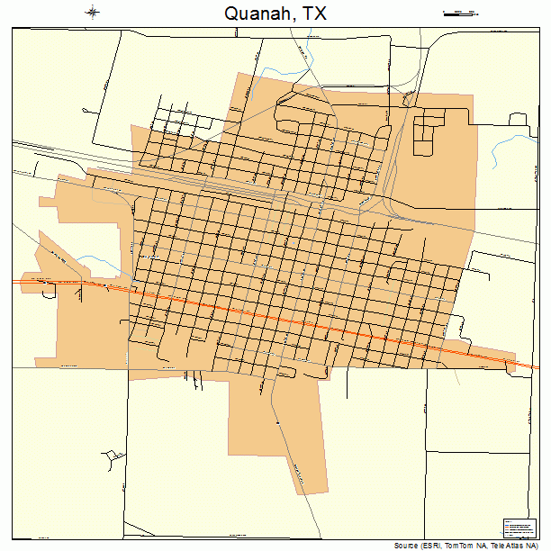Quanah, TX street map