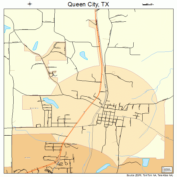 Queen City, TX street map