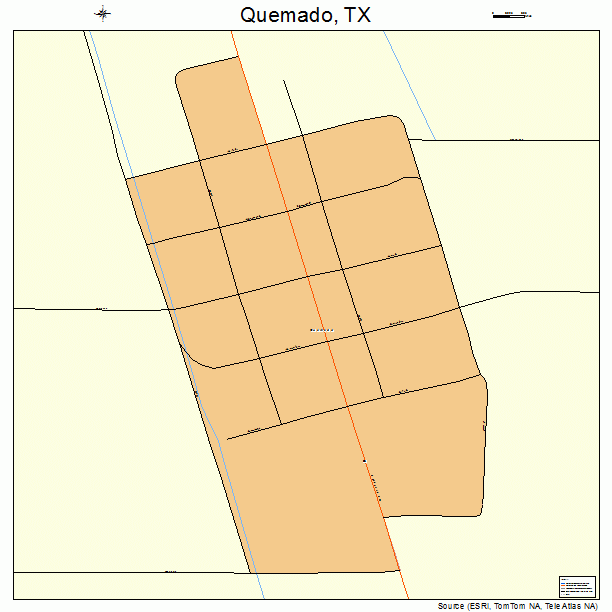 Quemado, TX street map