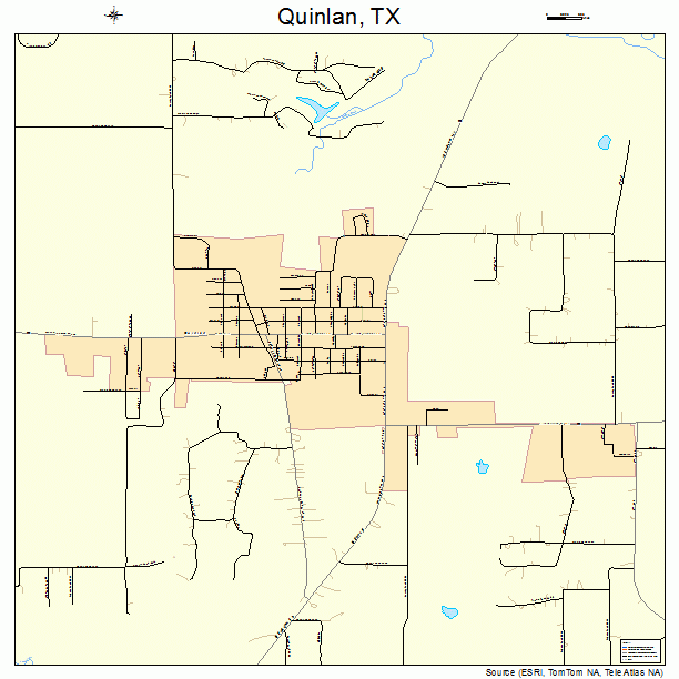 Quinlan, TX street map