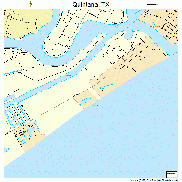 Quintana, TX street map