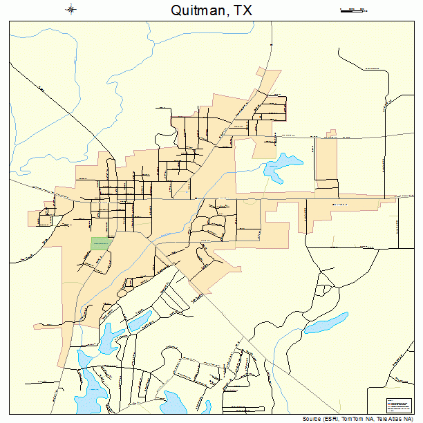 Quitman, TX street map