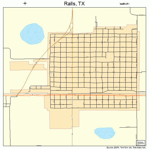 Ralls, TX street map