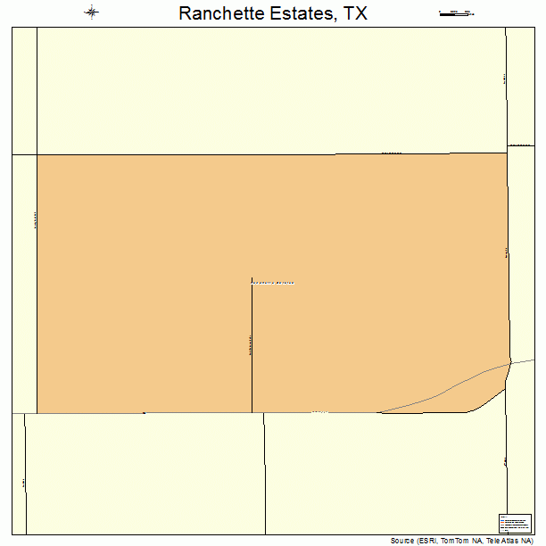 Ranchette Estates, TX street map