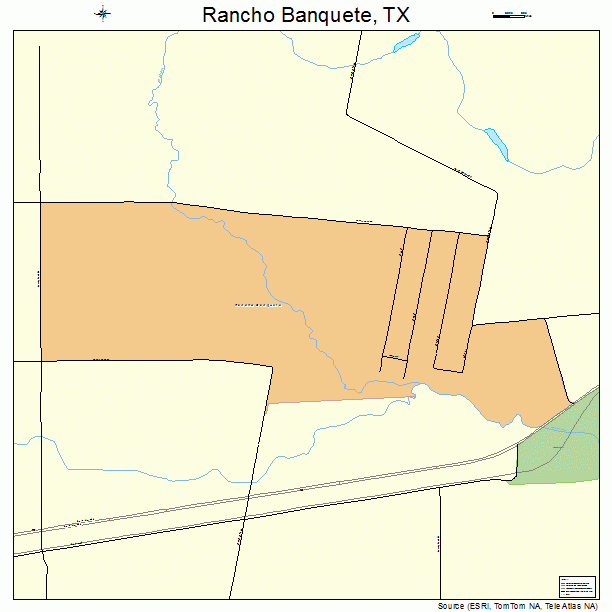 Rancho Banquete, TX street map