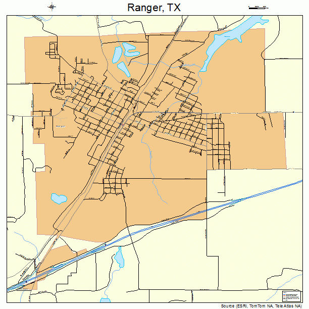 Ranger, TX street map