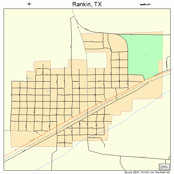 Rankin, TX street map