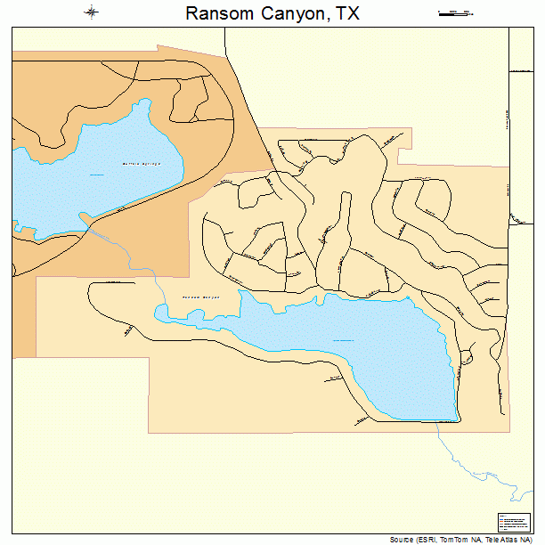 Ransom Canyon, TX street map