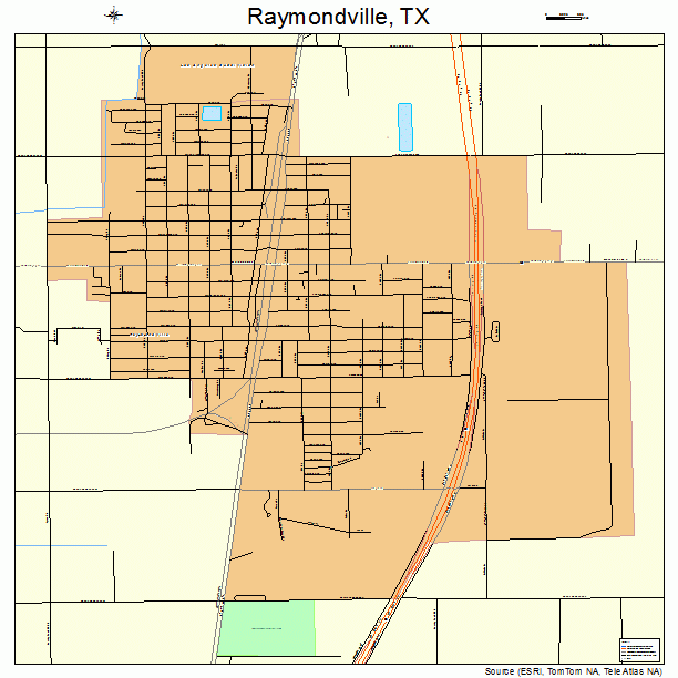 Raymondville, TX street map