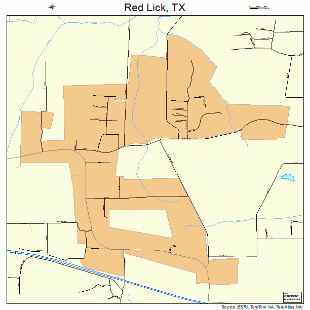 Red Lick, TX street map