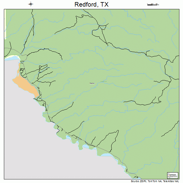 Redford, TX street map