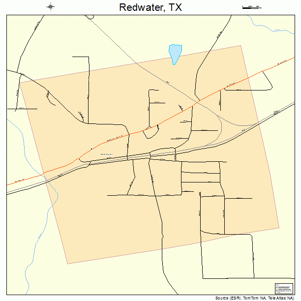 Redwater, TX street map