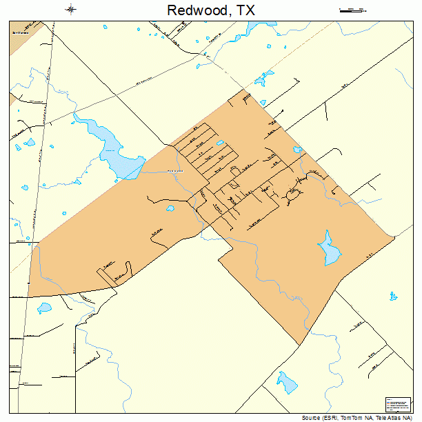 Redwood, TX street map