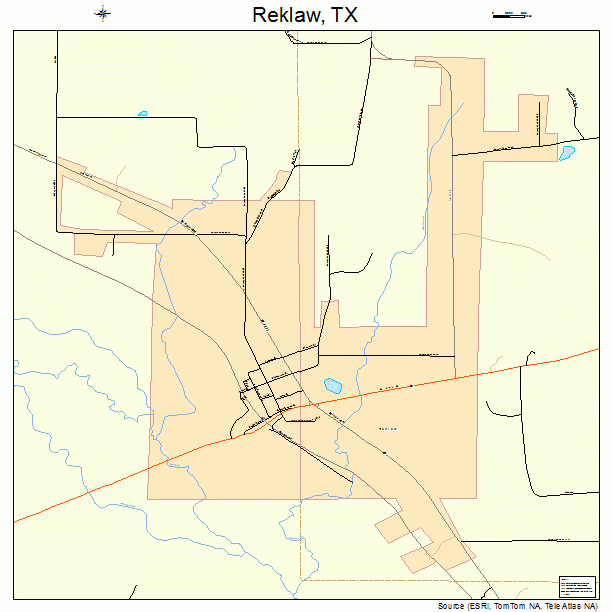 Reklaw, TX street map