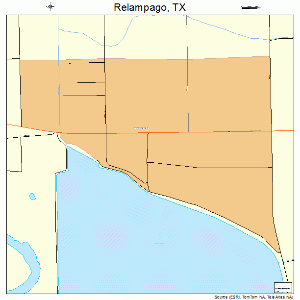 Relampago, TX street map