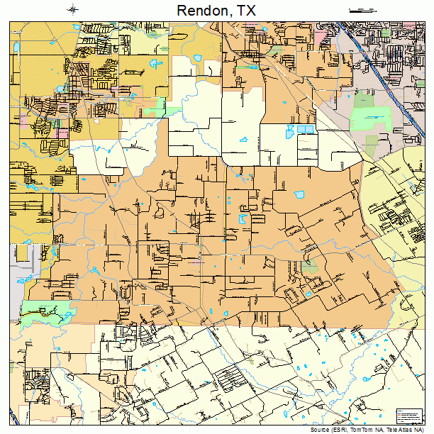 Rendon, TX street map