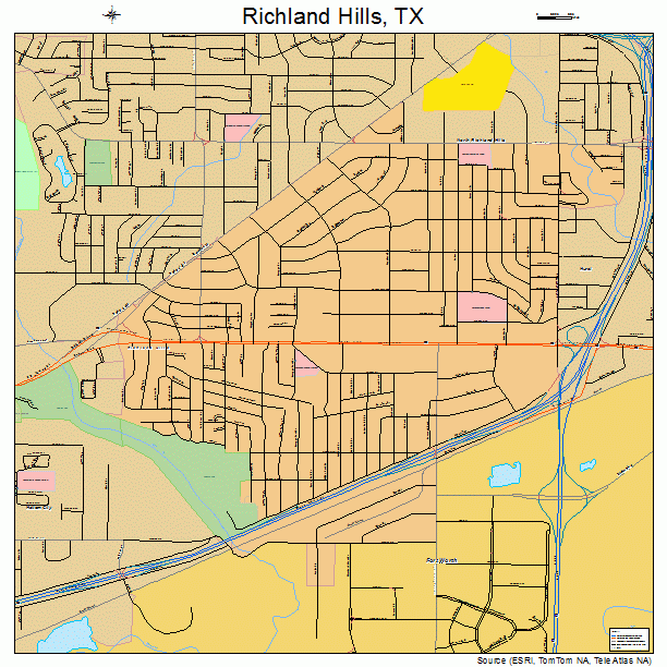 Richland Hills, TX street map