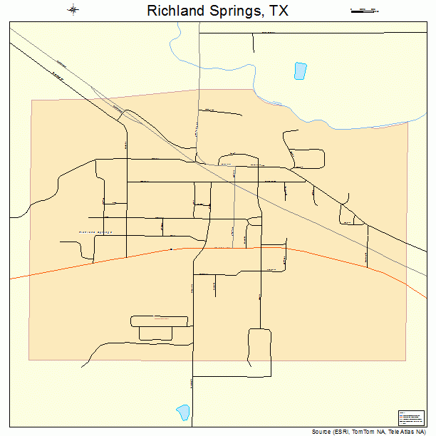 Richland Springs, TX street map