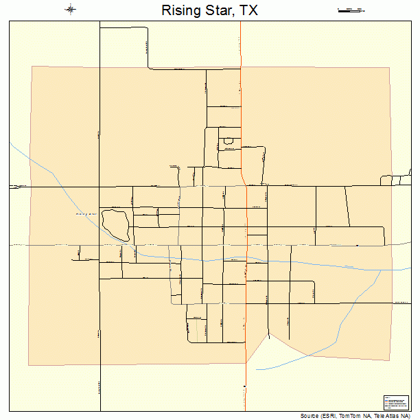 Rising Star, TX street map