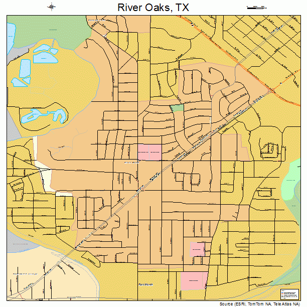 River Oaks, TX street map