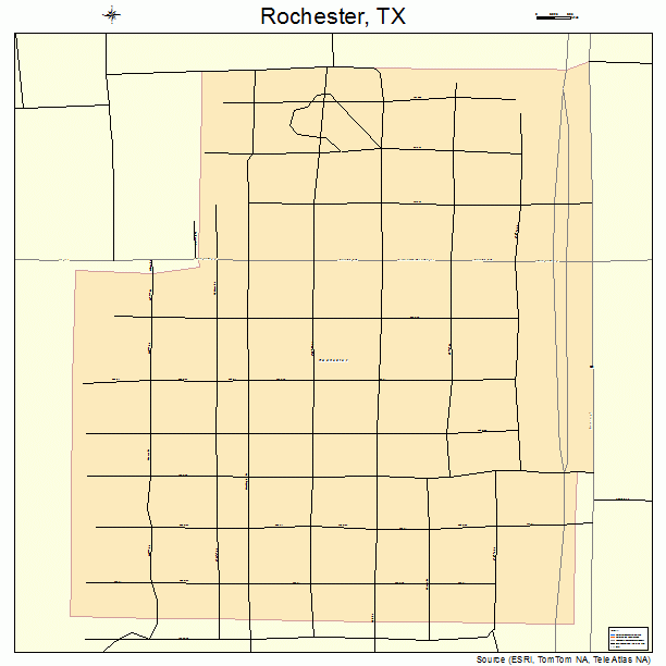 Rochester, TX street map
