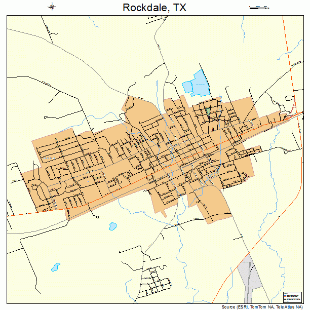 Rockdale, TX street map
