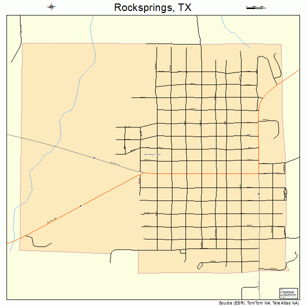 Rocksprings, TX street map