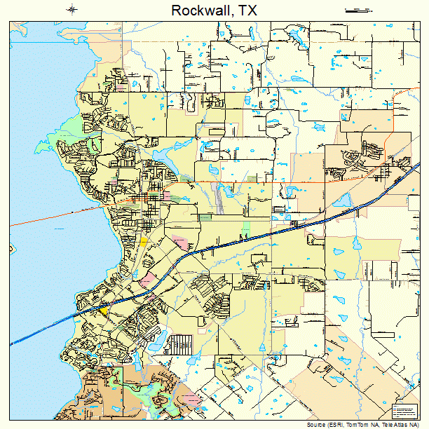 Rockwall, TX street map