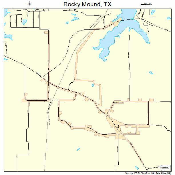 Rocky Mound, TX street map