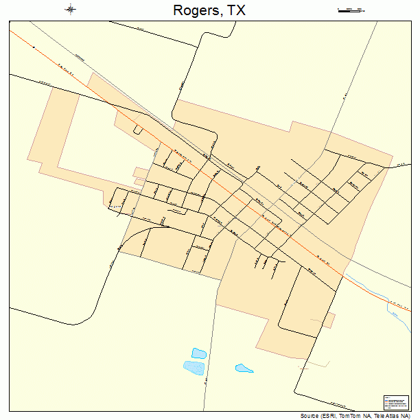 Rogers, TX street map