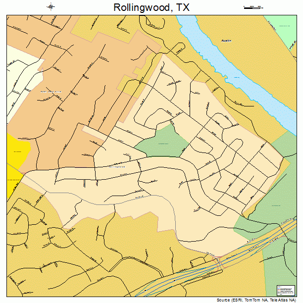 Rollingwood, TX street map