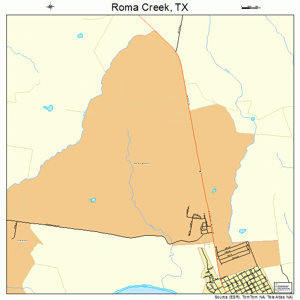 Roma Creek, TX street map