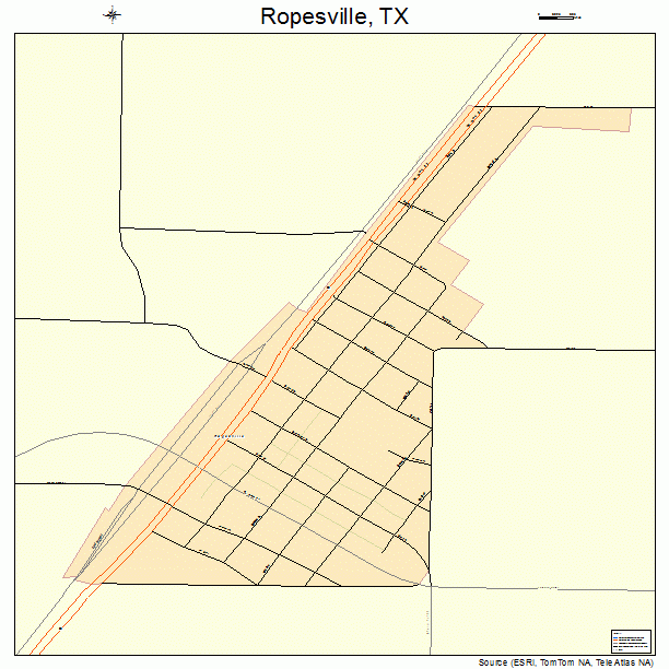 Ropesville, TX street map
