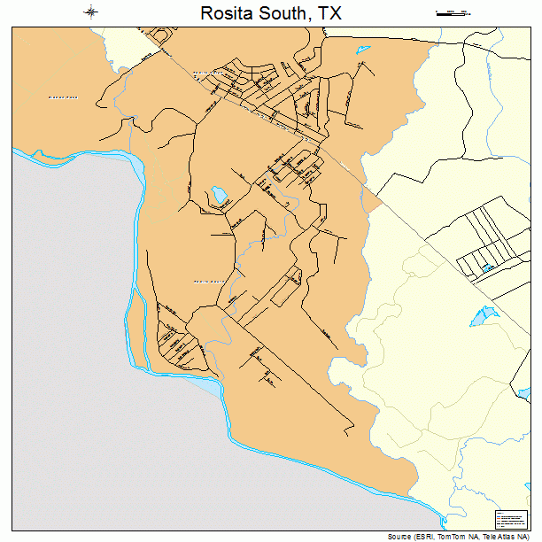 Rosita South, TX street map