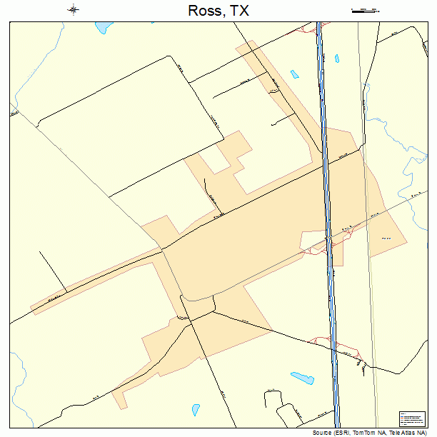 Ross, TX street map