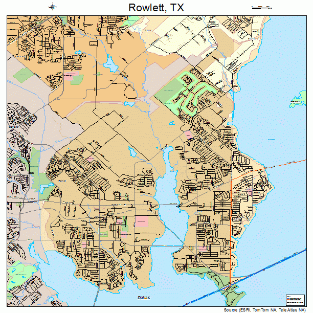 Rowlett, TX street map