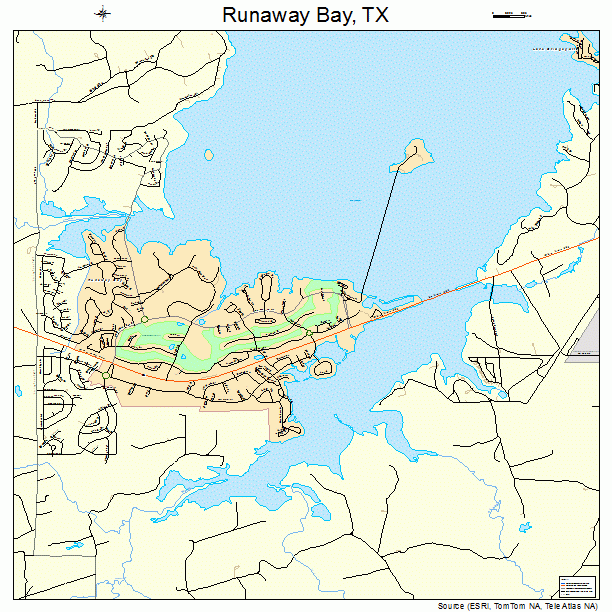Runaway Bay, TX street map