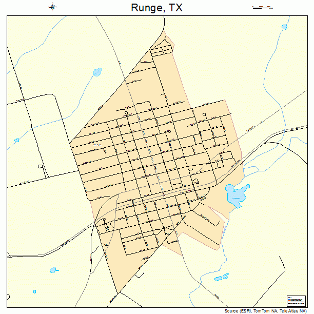 Runge, TX street map