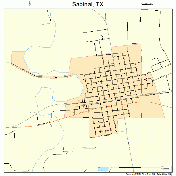 Sabinal, TX street map