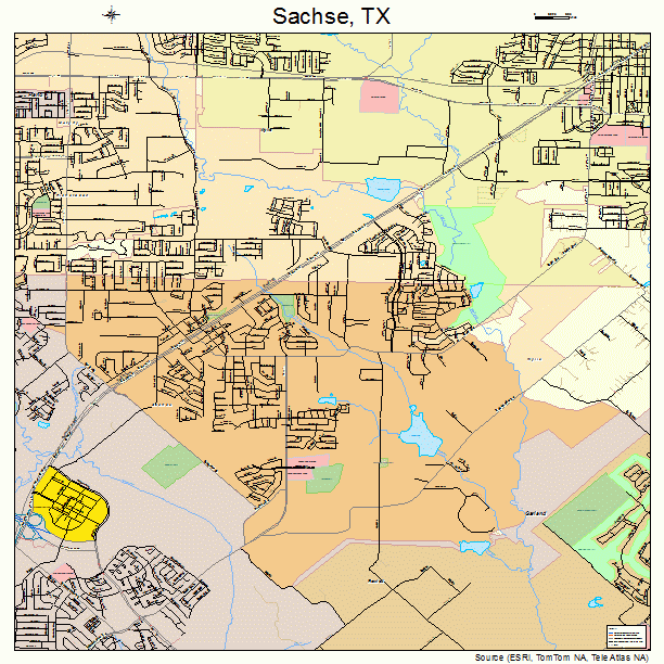 Sachse, TX street map