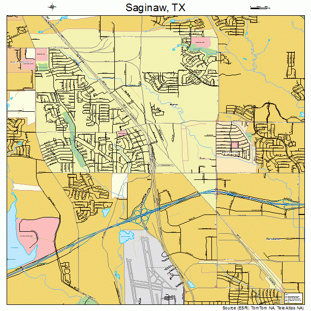 Saginaw, TX street map