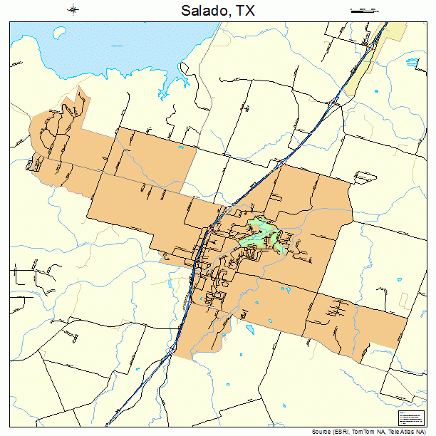 Salado, TX street map