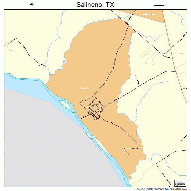 Salineno, TX street map