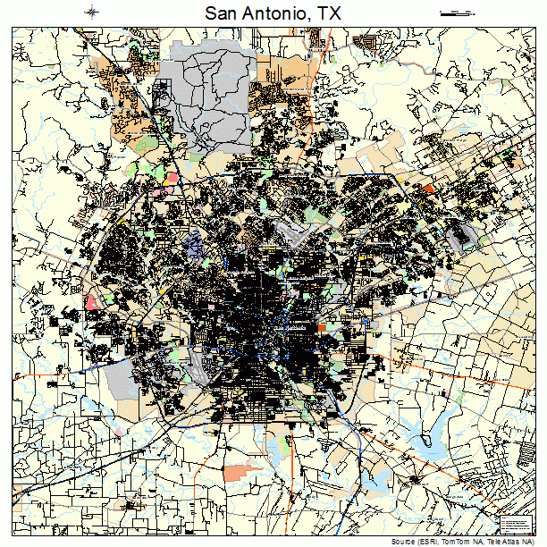 San Antonio, TX street map