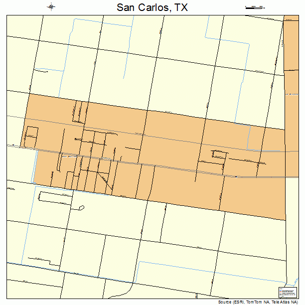 San Carlos, TX street map