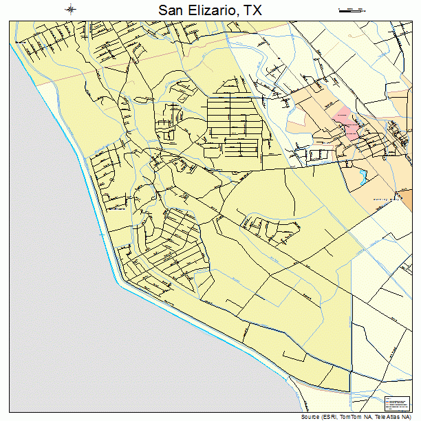 San Elizario, TX street map